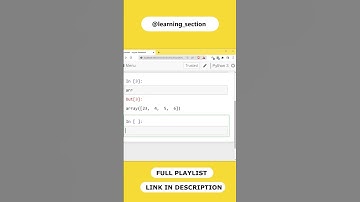 Creating 1-D array in Numpy | Python Numpy | Data science