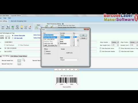 Generate barcode labels with UPCA barcode font in your organization
