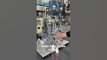 Semi automatic plastic bottle screw capping machine screwing machine #fillingcappinglabeling
