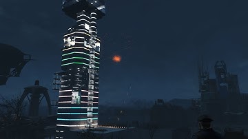 [Fallout 4] 2000 FIREWORKS - Contraptions DLC Cool Set up for fireworks Display!