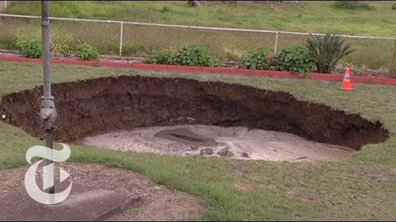 Sinkhole Opens In Australian Backyard The New York Times YouTube