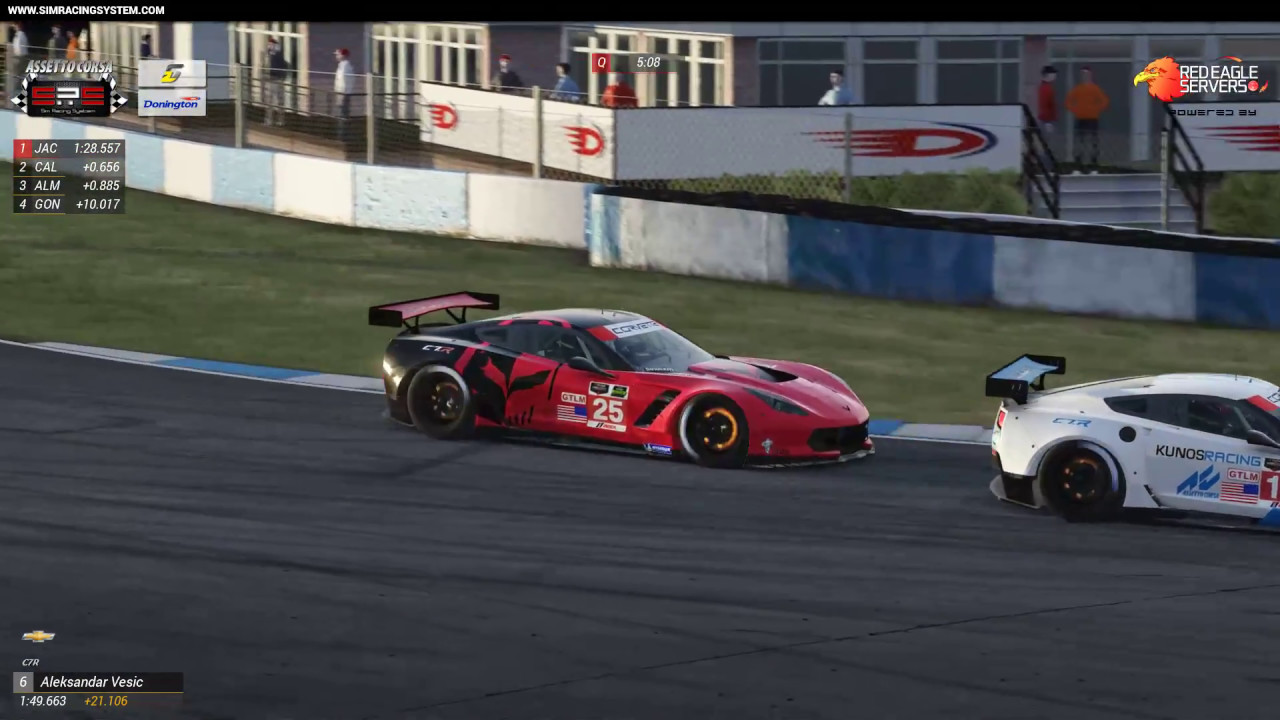 Sim Racing System Live Broadcast - GT2 @ Donington Park - YouTube
