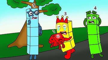 Numberblock 3 Runs Fast to Get Help for NB 1Dying Again ! - Numberblocks Fanmade Coloring Story