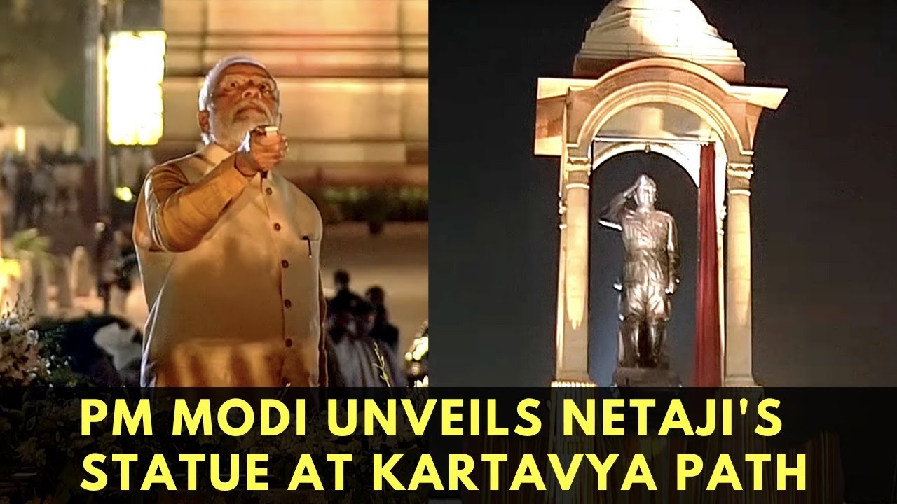 PM Modi unveils statue of Netaji Subhas Chandra Bose at India Gate | Kartavya Path