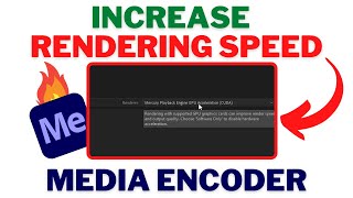 How To Increase RENDERING Speed In Adobe MEDIA ENCODER | Enable GPU ACCELERATION in Media Encoder