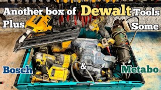 Another big box of Dewalt tools in for repair. Plus a broken Bosch hammer and Metabo grinder.