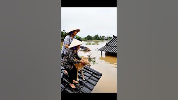 Chú chó dũng cảm: Sẵn sàng đưa đồ ăn cứu gia đình trong mùa lũ lụt #goldenretriever #dog #dogs #pet