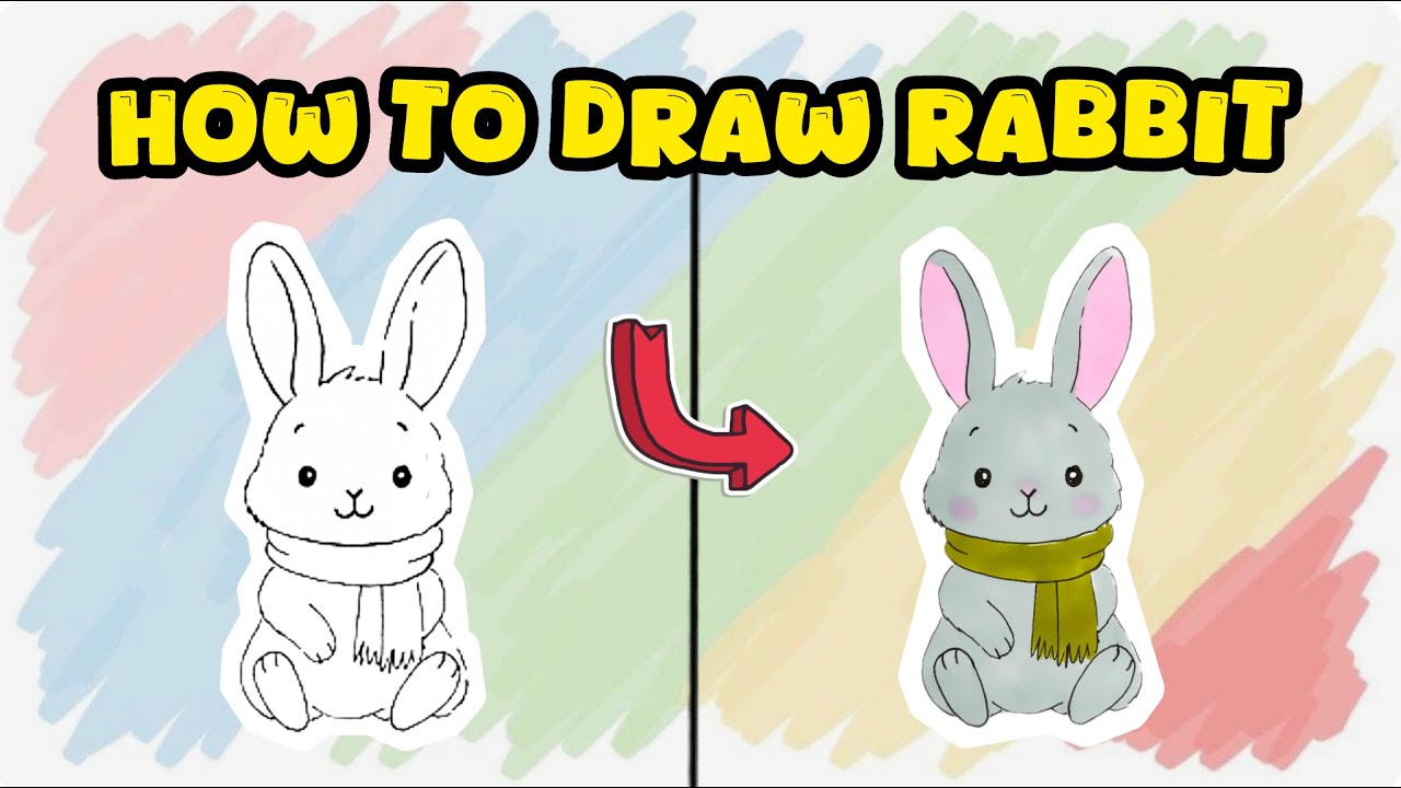 How To Draw Marsh Rabbit How to Draw a Rabbit โ Animal Drawing Guide Using Markers - YouTube