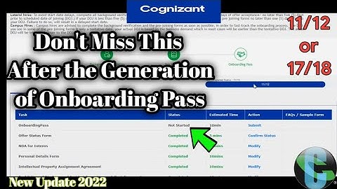 Onboarding Pass In CTS | Most Important Before Downloading OBPass | 2022 New Updates from Cognizant.