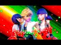 Miraculous ladybug marinette x adrien x kagami  trio transformation