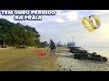 ACHEI OURO NA PRAIA UTILIZANDO UM DETECTOR DE METAL