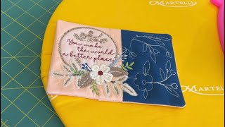 Making a Kimberbell Mug rug.