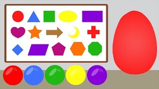 Learn Colors And Shapes with Surprise Eggs for Kids - Shapes & Colors Videos Collection