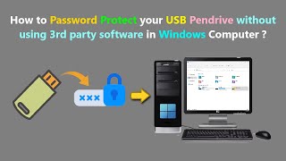 How to Password Protect your USB Pendrive without using 3rd party software in Windows Computer ? screenshot 4