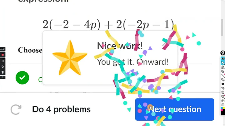 Combining like terms with negative coefficients & distribution : Khan Academy
