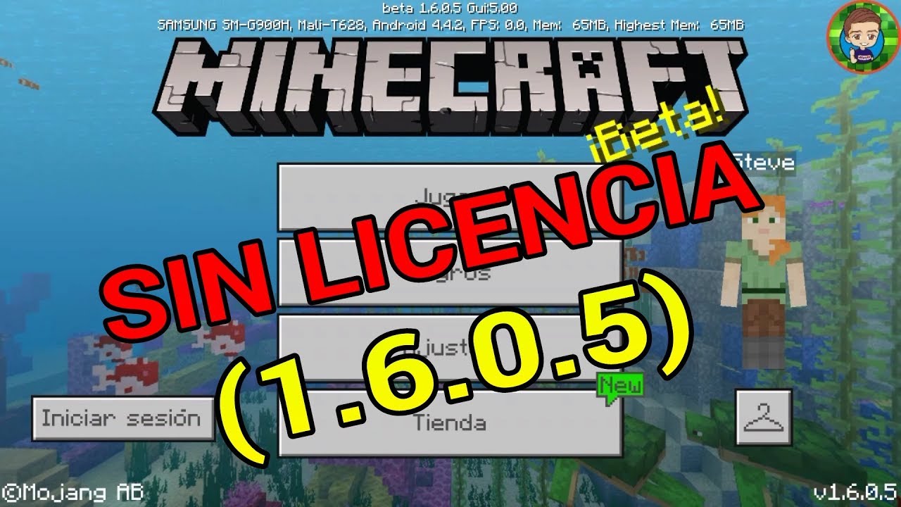 Descarga Minecraft Pe 1 6 0 5 Sin Licencia Youtube