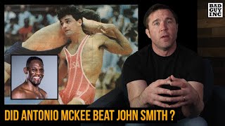 Did Antonio McKee beat John Smith in a wrestling match?