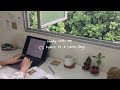 rainy day study with me [2 hours no break] | real time, no music, real rain