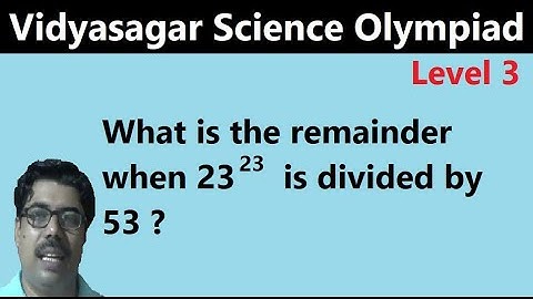 #VSO223 | Remainder Calculation | Layer 3 | Divisor & Remainder | Vidyasagar Science Olympiad |