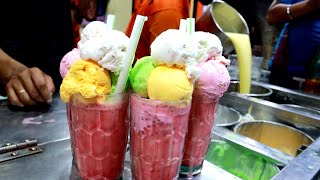 Surat Famous Falooda With 4 Scoop Ice Cream Rs. 60/- Only I Hanumantealooda I Surat Street Food