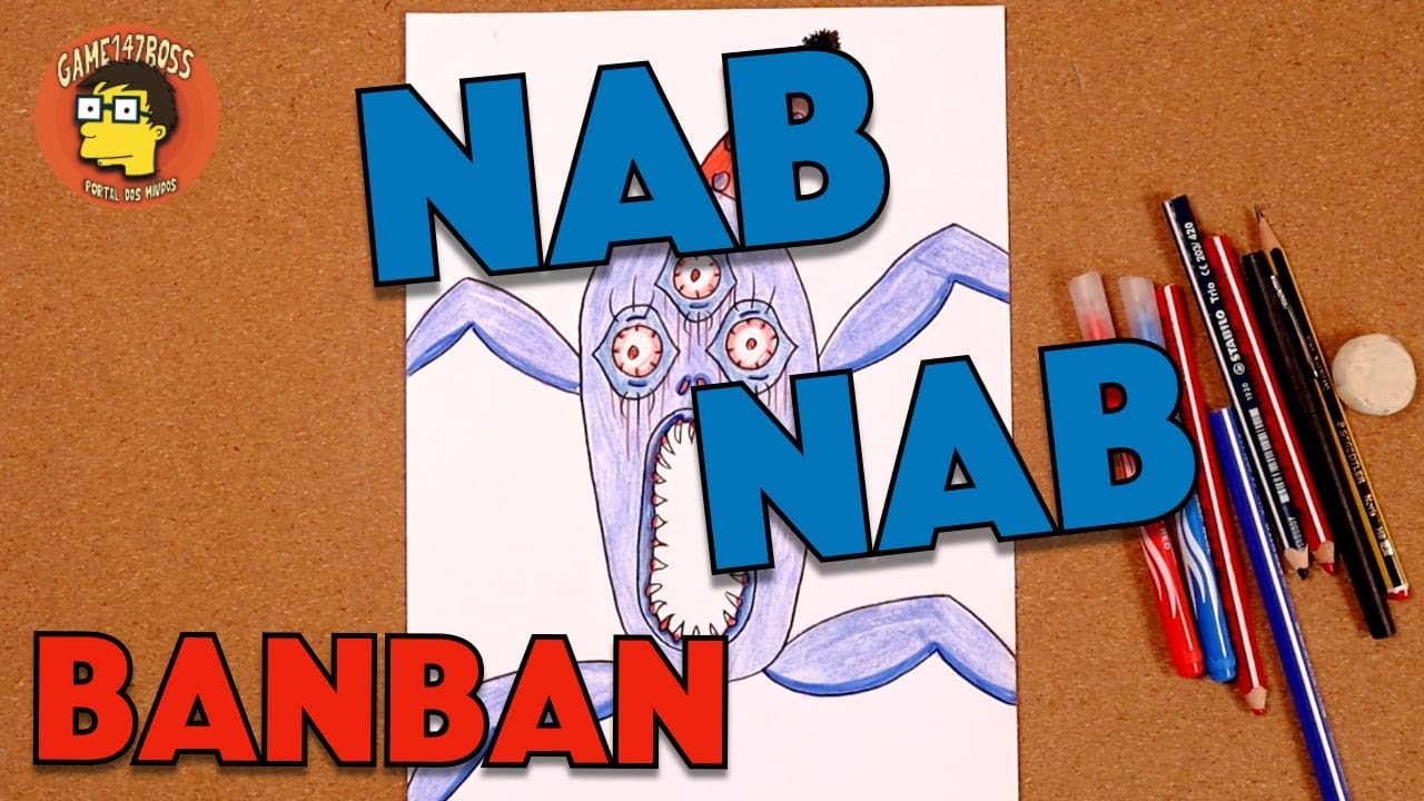 Como Desenhar e Pintar o NabNab do jogo Garten of Banban #desenhonabna