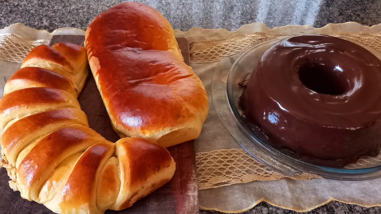 RECEITA DE PÃO DE BANANA RECHEADO/ E BOLO DE NESCAU/ UMA DELÍCIA 😋