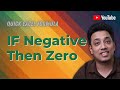 IF Negative Then Zero / Quick Formula / Microsoft Excel