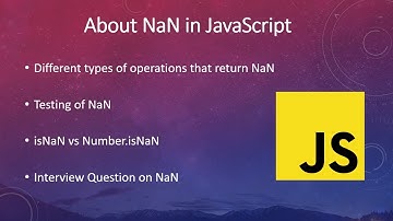 About NaN in JavaScript | isNaN vs Number.isNaN  | Interview Question Related to NaN