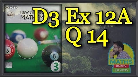 Q14 || Ex 12A || D3 || Area and Volume of Similar Figures and Solids