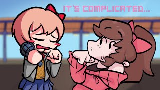 Friday Night Funkin' Soft - It's Complicated but with Sayori Mix's Instrumental