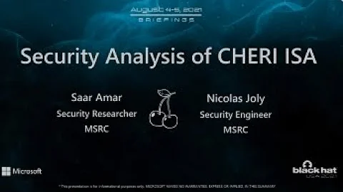 Security Analysis of CHERI ISASecurity Analysis of...