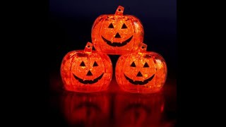 LIteCubes Pumpkin Jack O Lantern Light Up LED Ice Cubes