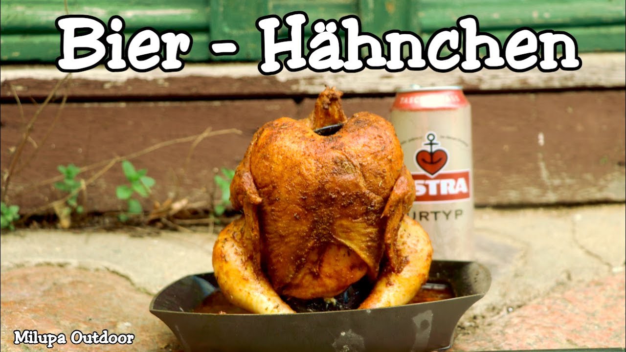 "Bier Hähnchen" vom Grill / Außen knusprig, innen saftig zart.. Mega lecker