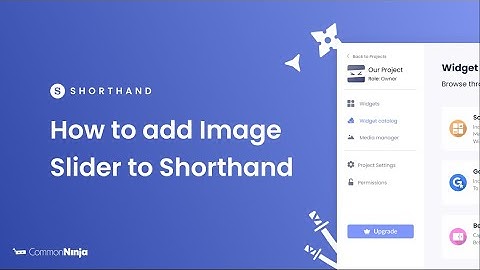 How to add an Image Slider to Shorthand