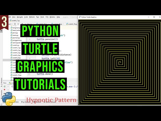 hypnotic pattern with python turtle python turtle graphics 