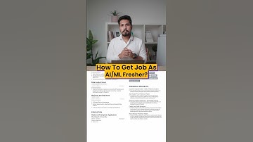 How To Get Job as AI ML, Data Science Fresher?? #datascience #ai  #machinelearning