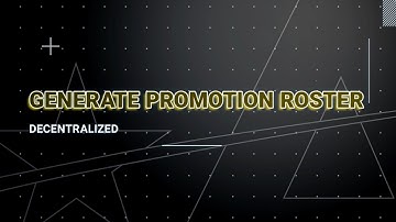 IPPS-A R3 Demonstration: Generate Promotion Roster - Decentralized