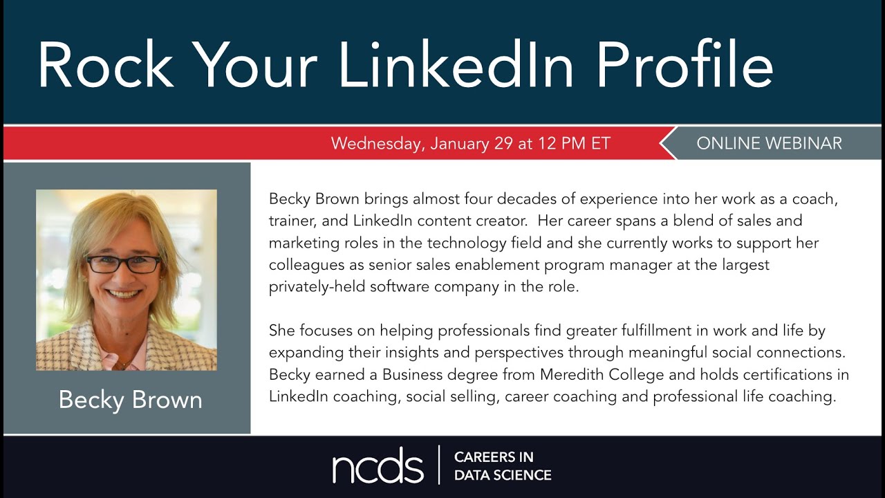 Careers in Data Science | Rock Your LinkedIn Profile - YouTube