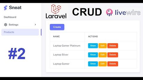 2 - Laravel 12 + Sneat + Livewire CRUD : StarterKit && Templates