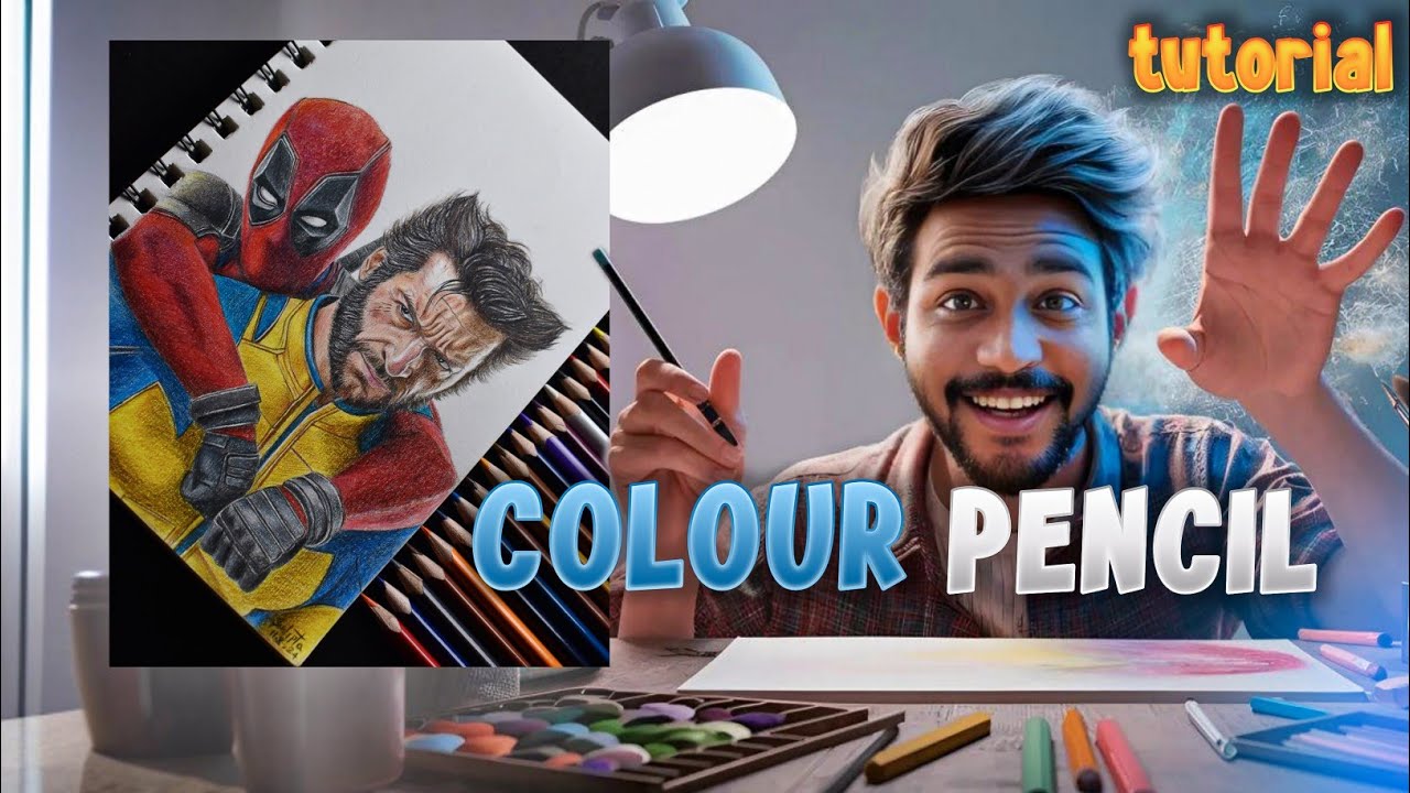 Colour Pencil Drawing of Deadpool & Wolverine┃How to draw using Colour Pencil┃Step By Step Tutorial