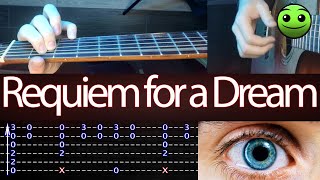 Video thumbnail of "How to play 'Requiem for a Dream' Guitar Tutorial [TABS] Fingerstyle"