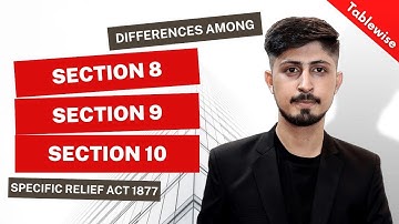 Differences b/w Section 8  9  & 10 of (SRA) Specific Relief Act 1877 | by Hyder Magsi
