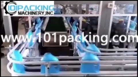 Automatic robot hand laundry big bottle barrel sorting feeding machine system