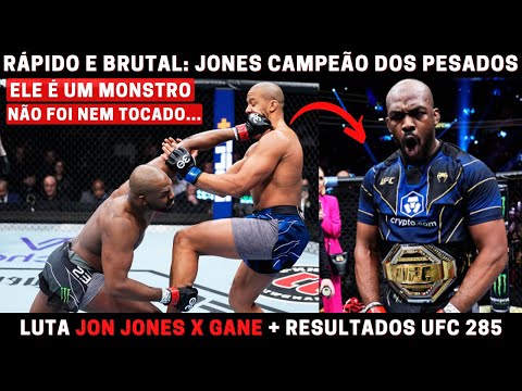 M0NSTRO: JON JONES ATR0PELA GANE EM DOIS MINUTOS E É CAMPEÃO DOS PESADOS DO UFC - RESULTADOS UFC 285