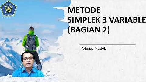 Pertemuan 8: Metode simplek 3 variabel
