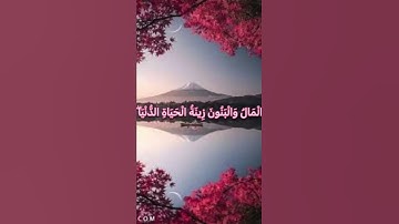 الْمَالُ وَالْبَنُونَ زِينَةُ الْحَيَاةِ الدُّنْيَا ۖ ♥️#سعادة #راحة_نفسية #سورة_الكهف