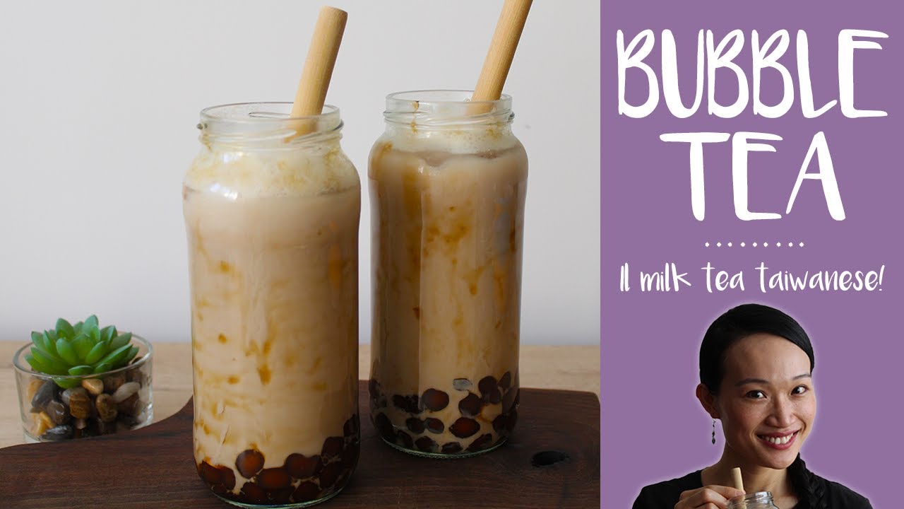 BUBBLE TEA | la ricetta del milk tea taiwanese | perle di tapioca fatte ...