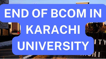 Karachi University ended BCom-Karachi University BCom-Karachi University BCom admission