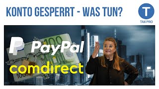 Geldwäsche Verdacht: Was tun wenn die Bank das Konto sperrt? Comdirect+Paypal