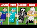 MAZE IN STATUE HOUSE BUILD CHALLENGE - Minecraft Battle: NOOB vs PRO vs HACKER vs GOD / Animation